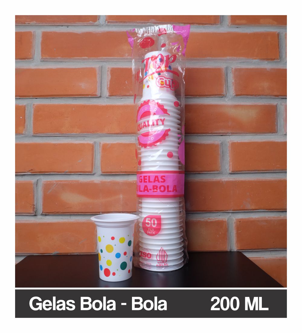 Gelas Bola Bola Warna