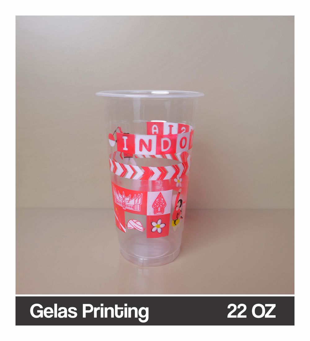 Gelas Printing 22 OZ Indonesia
