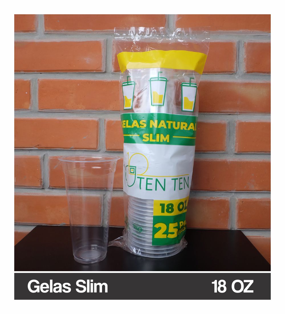 Gelas Natural 18 OZ Slim