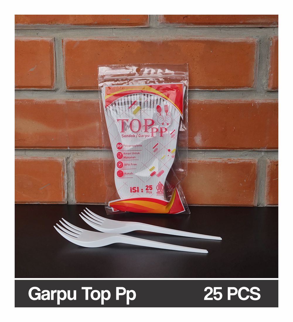Garpu Top PP putih