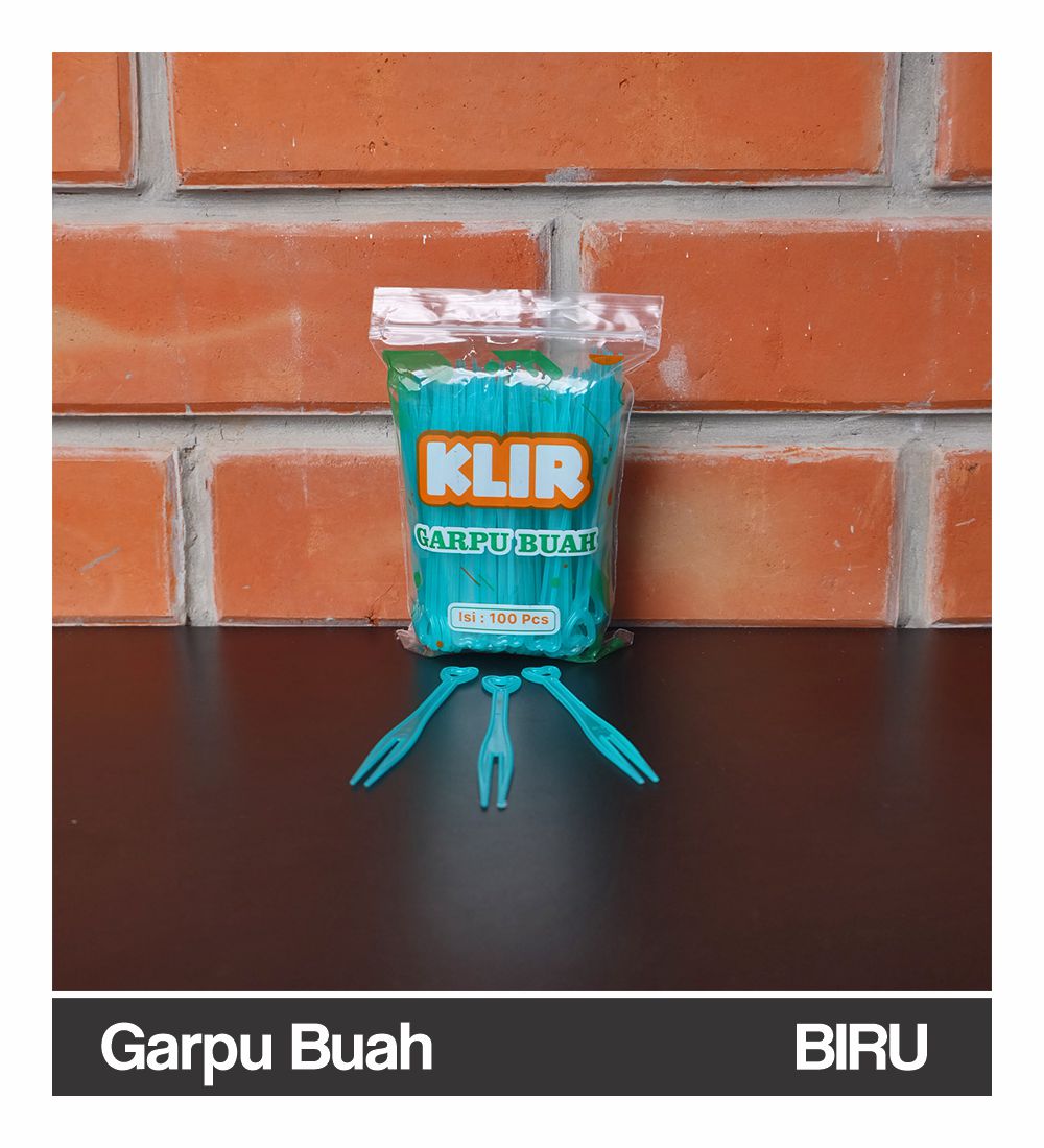Garpu Buah Klir Biru